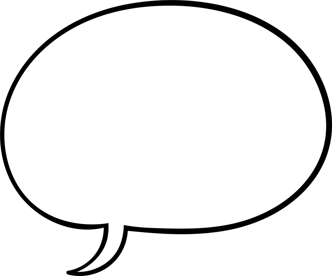 Bubble speech hand drawn